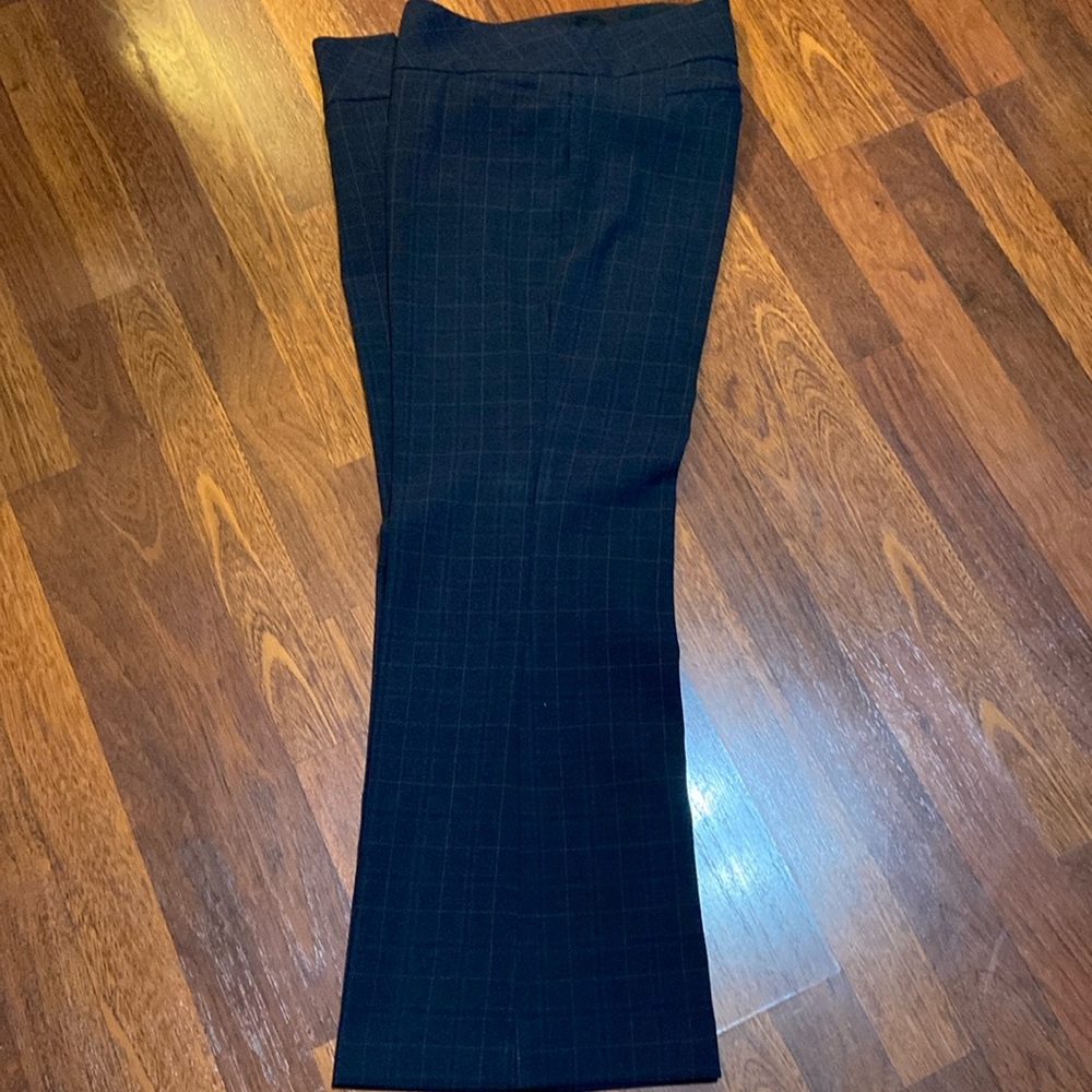 Express Work Pants Plaid Navy